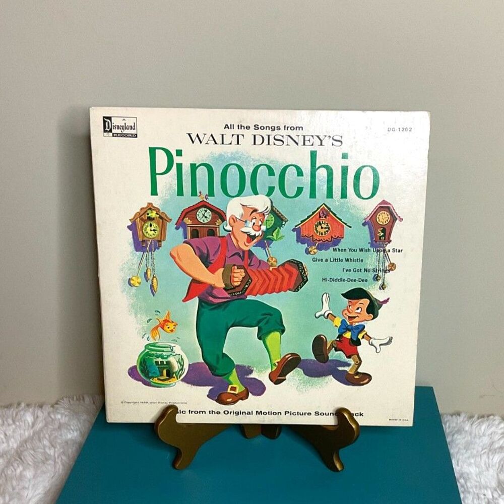 VTG Walt Disney's Pinocchio 1963 Vinyl LP Disneyland Records